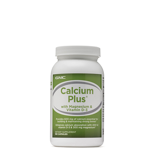 GNC Calcium Plus® with Magnesium & Vitamin D-3 – 90 Capsules | کلسیم کربنات همراه با منیزیم و ویتامین د۳